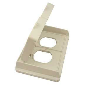 PVC 1 Gang Duplex Receptacle Cover, White