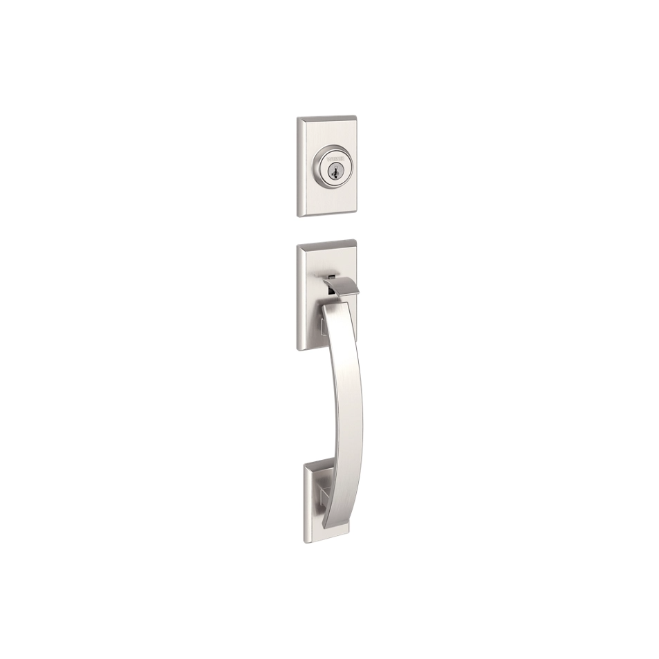 Tavaris-Breton Lever-  Keyed Entry Gripset, Single Cylinder, Satin Nickel