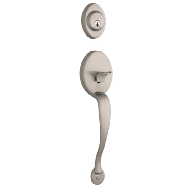 Augusta Handleset - (Exterior
Only) - featuring SmartKey SATIN NICKEL