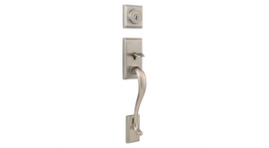 Hawthorne Lock Entrance (exterior only) - with SmartKey Satin Nickel