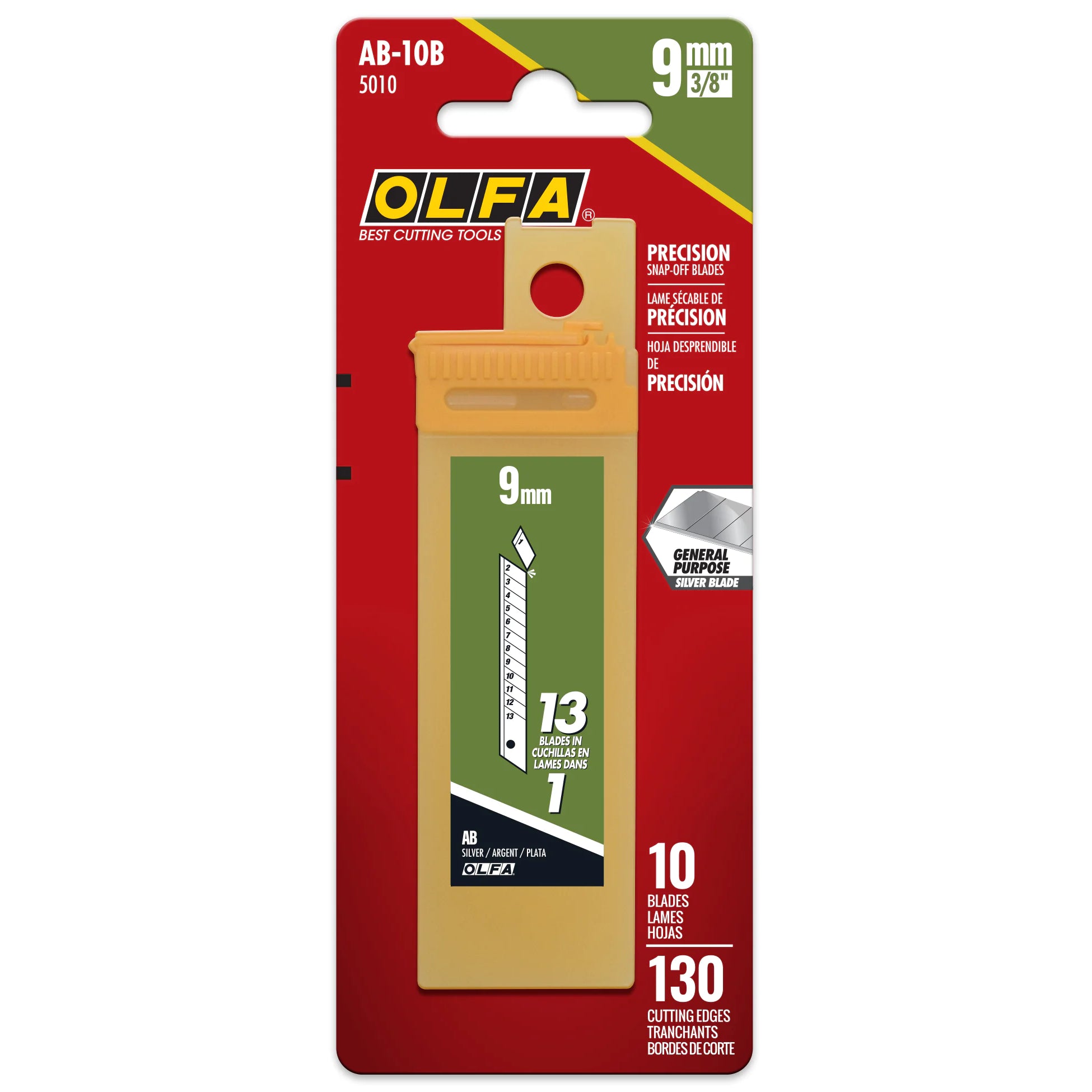 OLFA 9mm Standard Snap Off Utility Blades 10 Pack