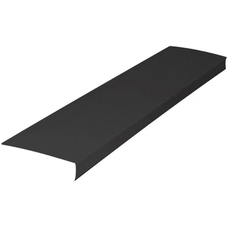 8" Aluminum Fascia Ribbed Face 9'10", Black