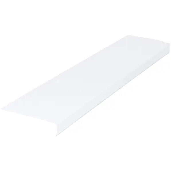 8" Aluminum Fascia Ribbed Face 9'10", White