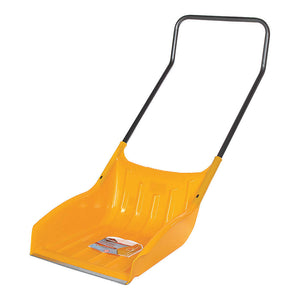 Sleigh shovel, 22" poly blade, steel wear strip