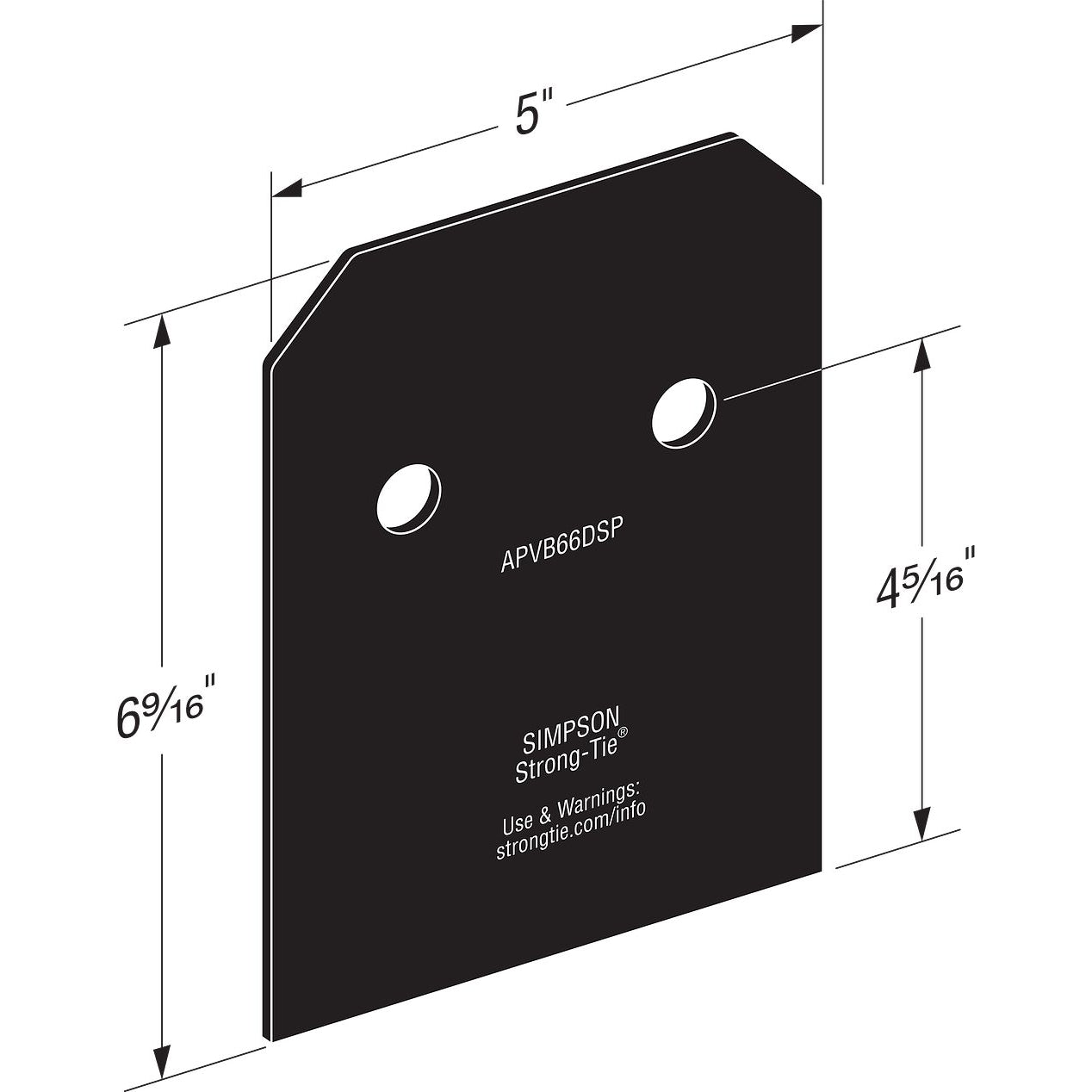 Decorative Post Base Side Plate for 6x6 (2 Pack)