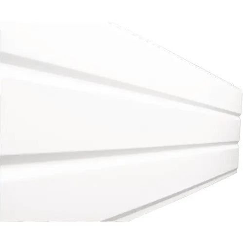 18" Aluminum 3-Panel Soffit-Cross Plain 10', White
