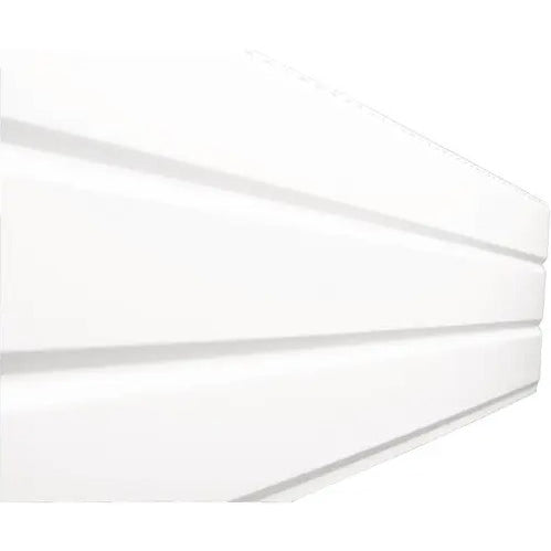 ALUMINUM 18" 3-PANEL SOFFIT CROSS PLAIN 10' WHITE