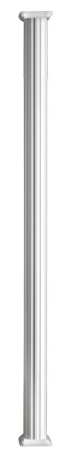 Colonial Elegance Round Aluminum Column 7.25"x8', White