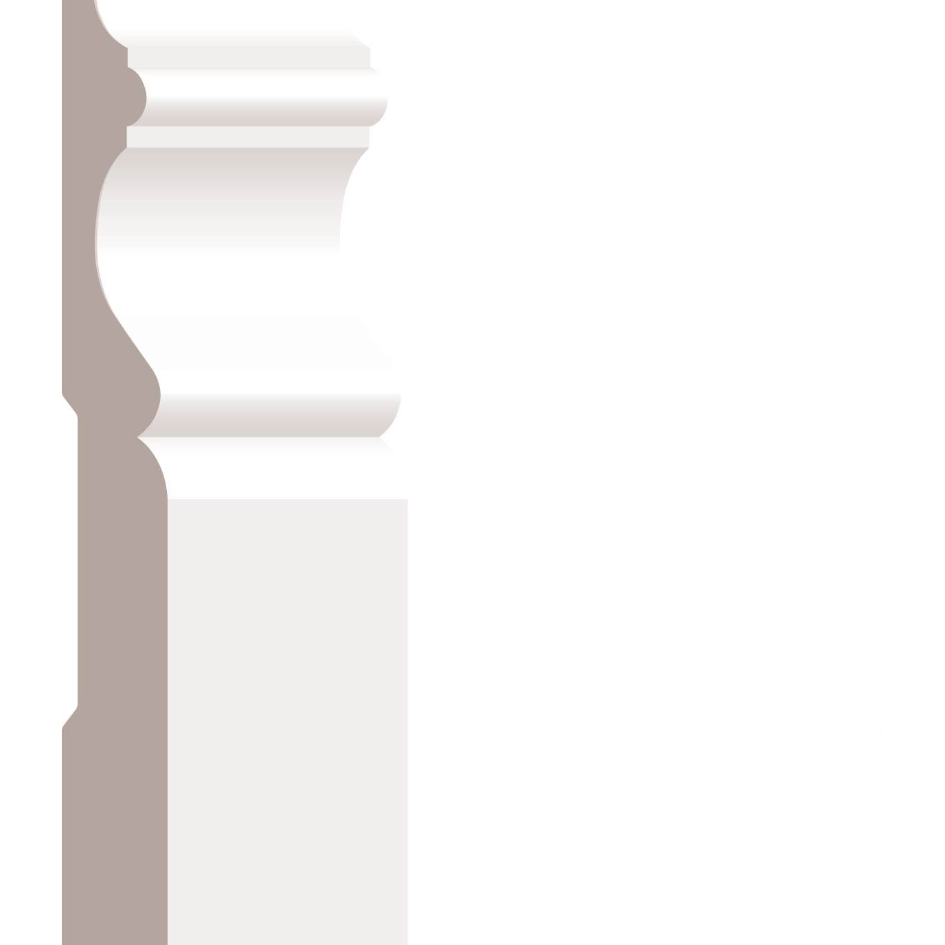 5/8”x4 1/4” Colonial Baseboard Primed Finger Joint Poplar