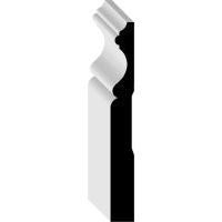 5/8"x5-1/4" Colonial Primed Finger Jointed Poplar Baseboard