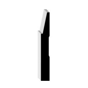 11/16”x5-1/4” Primed Finger Jointed Poplar Contemporary Baseboard