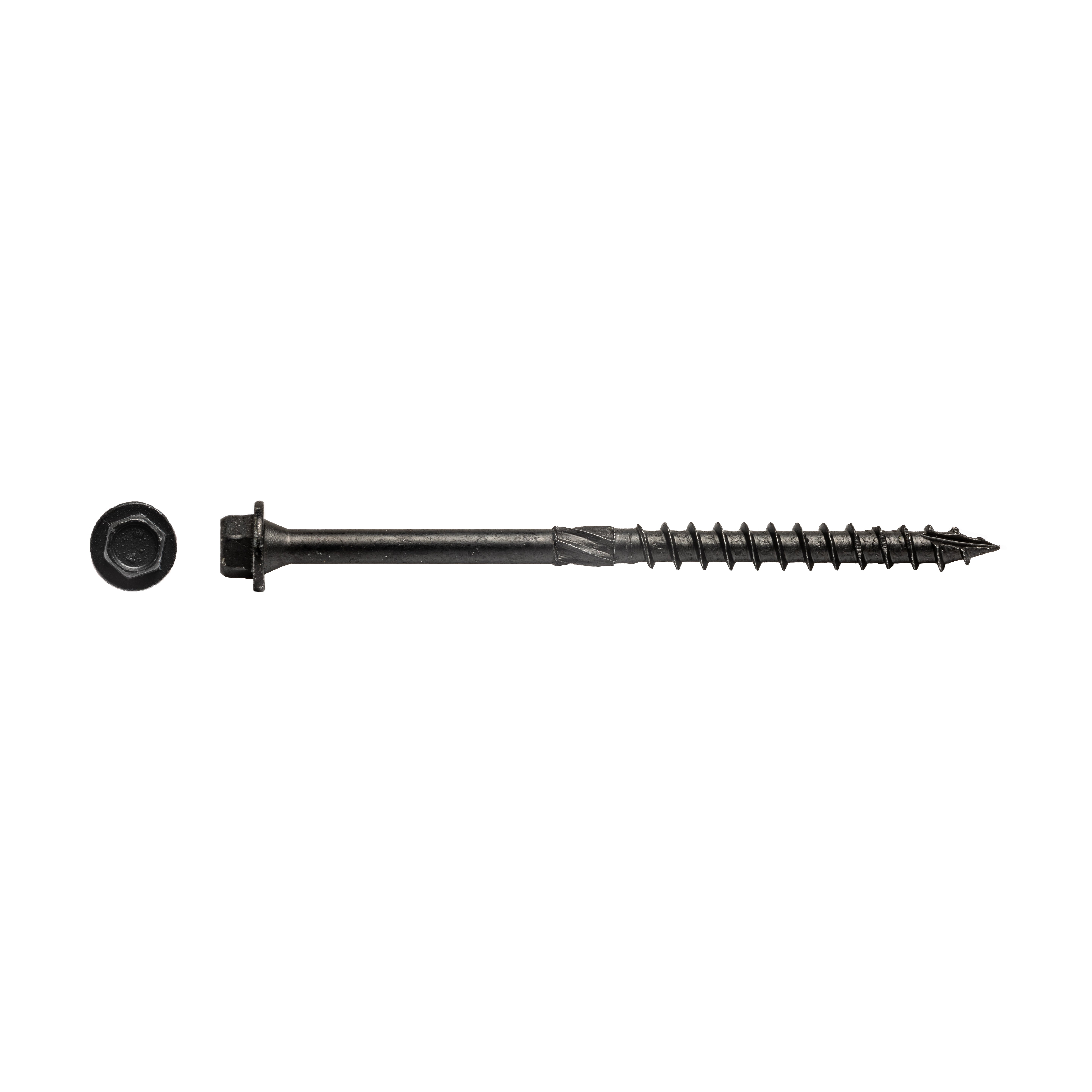17 x 5" Hex Head Black Log Screw (25/Bucket)