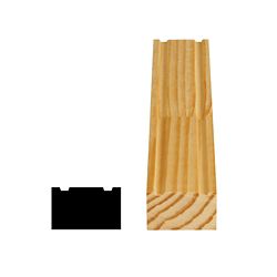 1-1/4" x 2" Finger Jointed Pine Brickmould Moulding, by Linear Foot