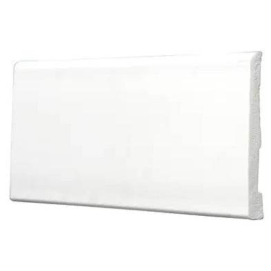 5/16" x 3-1/8" x 8' White Plain PVC Baseboard Moulding
