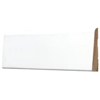 3/8" X 2-1/8" X 7' Pre-Finished Bevelled White Casing Moulding