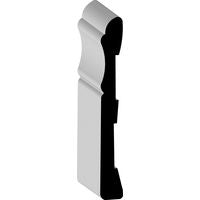 3/8" x 3" x 8' White PVC Colonial Baseboard Moulding
