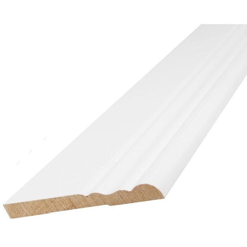 5/16" x 3-1/8" x 8' Pre-Finished White Colonial Baseboard Moulding