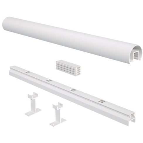 10' Century Top & Bottom Rail for 5/8" Picket, White