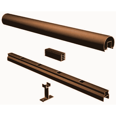 6' Century Top & Bottom Rail for 5/8" Stair Picket, Lakeside Copper