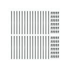 3/4"x26" Round Galvanized Steel Balusters Contractor Value Pack, Black (30 Pack)