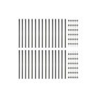 3/4"x32" Round Galvanized Steel Balusters Contractor Value Pack, Black (30 Pack)