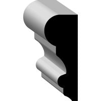 11/16" x 1-3/4" x 16' Finger Jointed Pine Primed Chair Rail Moulding