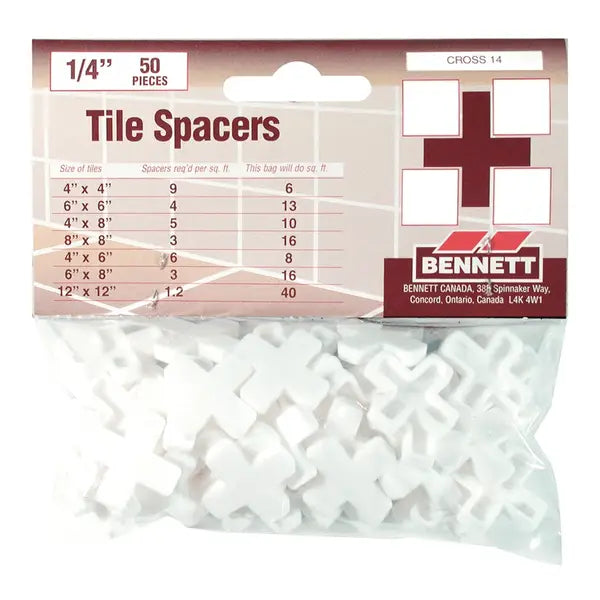 CERAMIC TILE SPACERS 1/4" 50/BAG