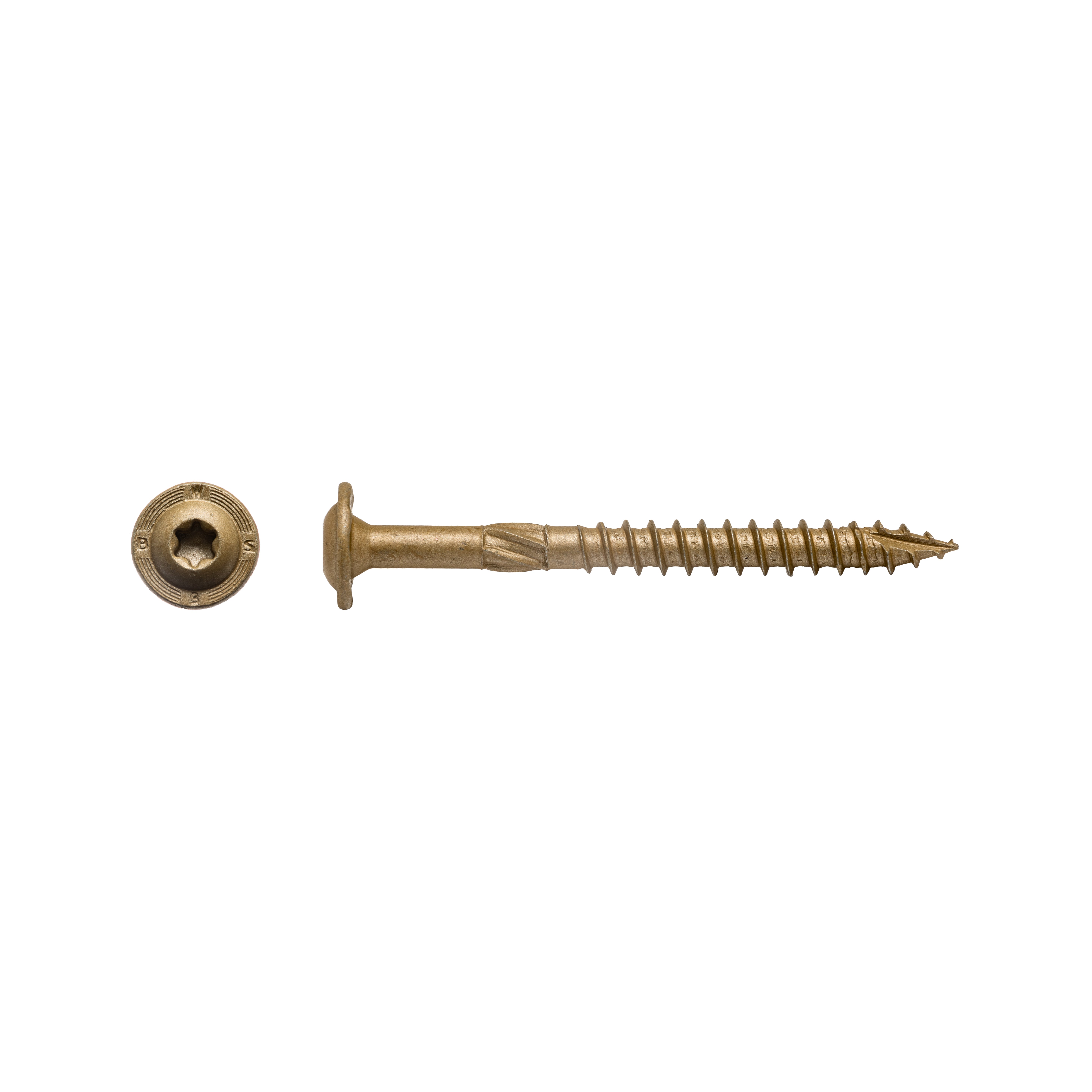15 x 5" Bronze T-30 Lag Screw (100/Bucket)