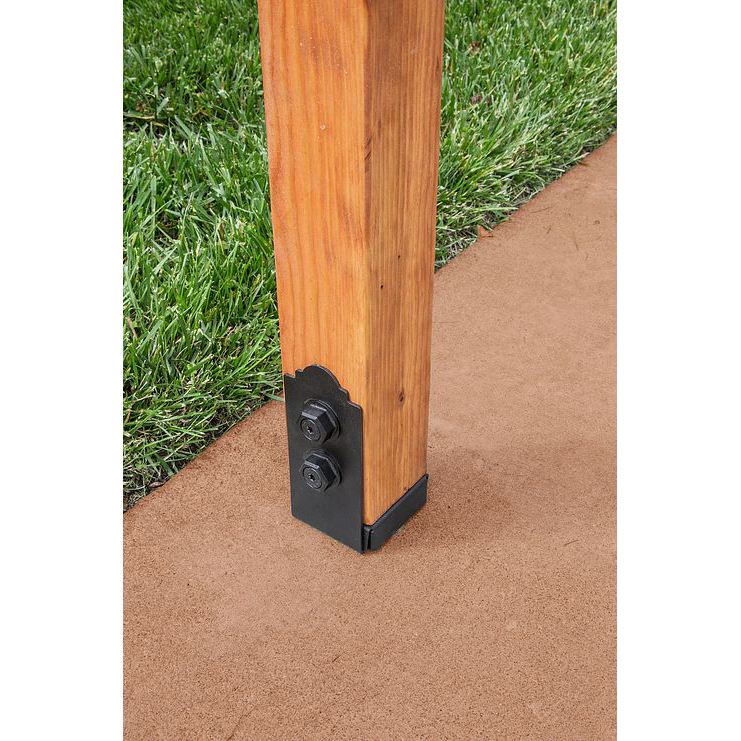 Outdoor Accents® Post Base for 4x4, ZMAX® Black Powder-Coated