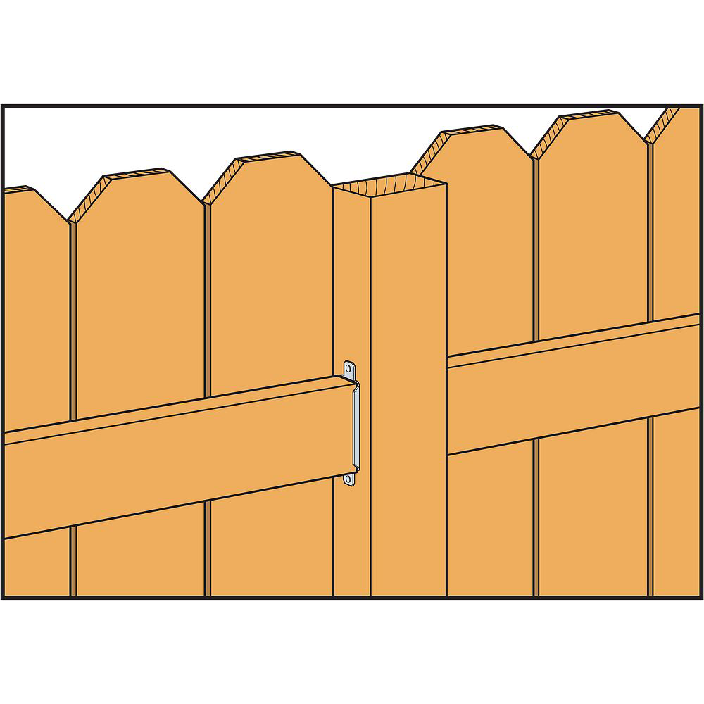 Flat Fence Rail Bracket for 2x4, ZMAX® Galvanized