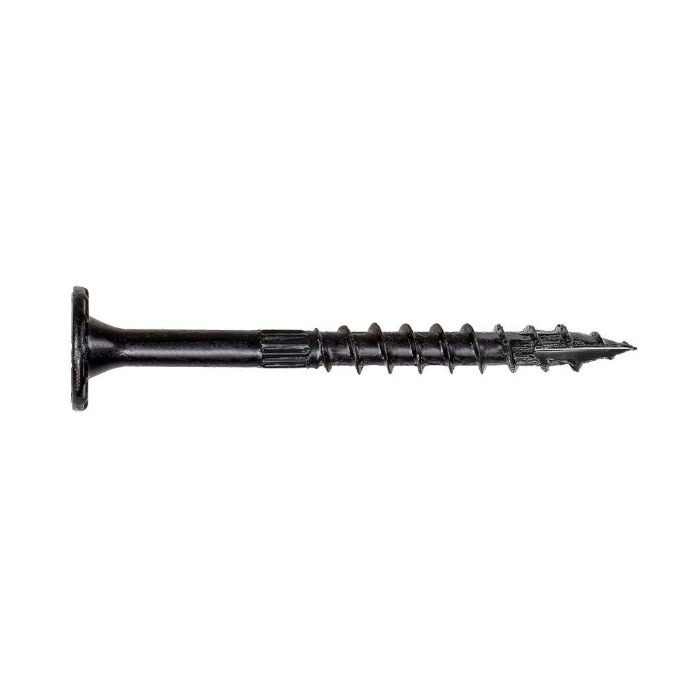 .220"x3-1/2" Outdoor Accents® Structural Wood Screw, Black (12/PK)