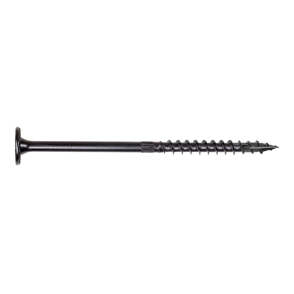 Outdoor Accents® Structural Wood Screw — .220 in. x 5-1/2 in. DB Coating, Black (12-Qty) (Pack of 10)