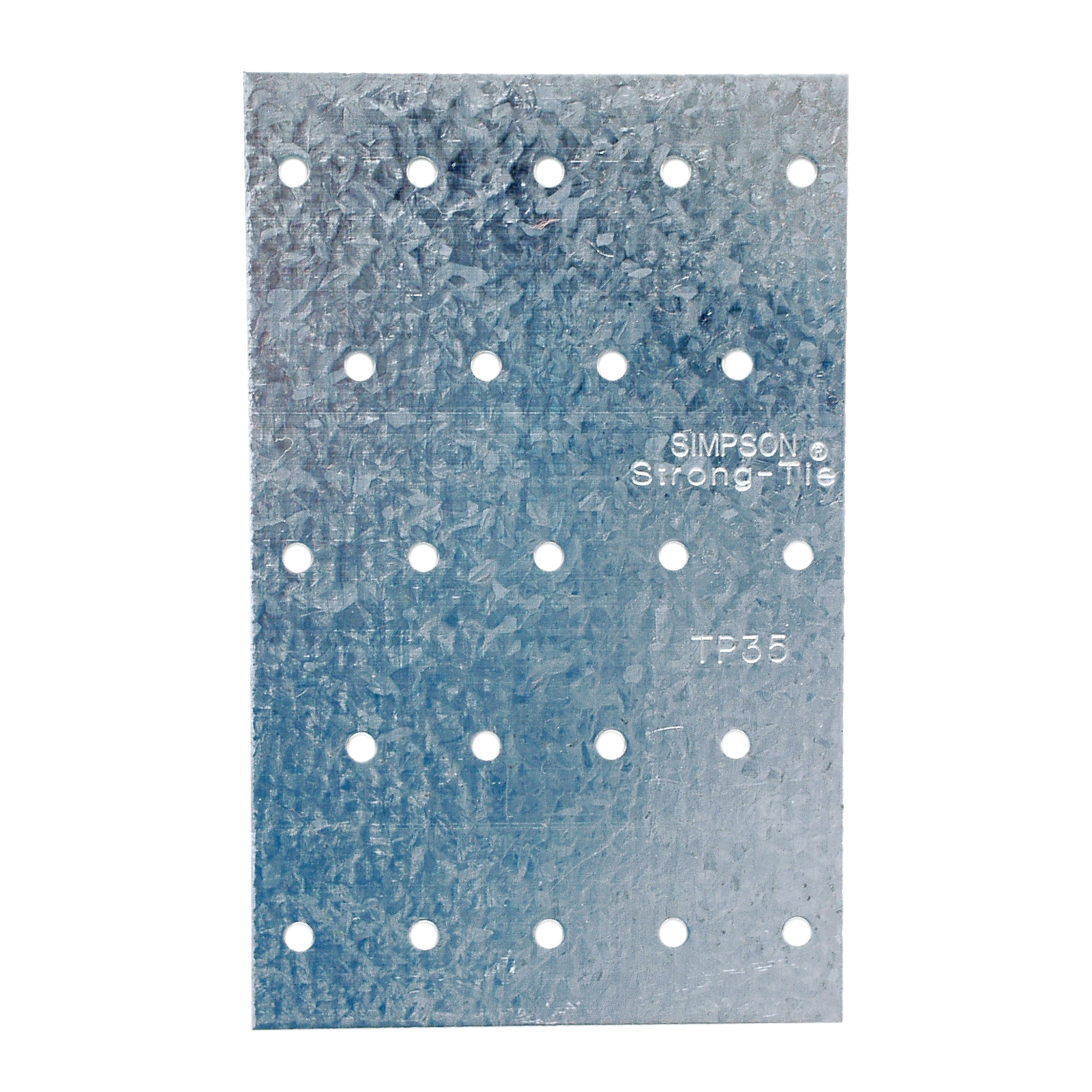 3-1/8"x5" TP 20-Gauge Tie Plate, Zinc Galvanized