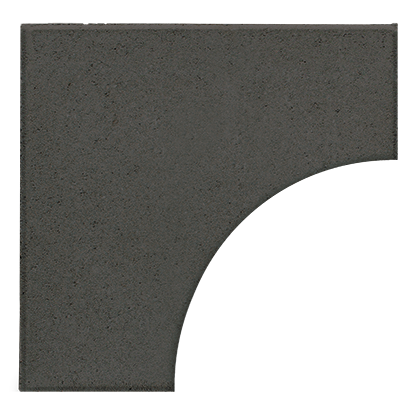 1.6"x23.6"x23.6" Campfire Stone, Ash Grey