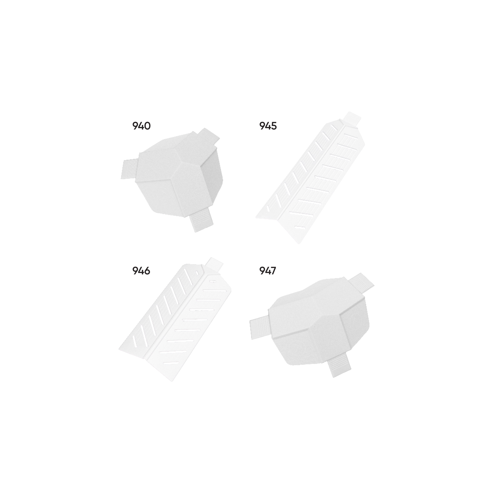 Chamfer 3 Way Molded Corner Adapter