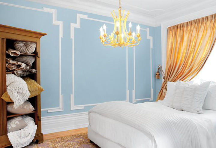 Custom bedroom trim and wall design