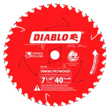 7-1/4" 40 Tooth Finish Saw Blade
