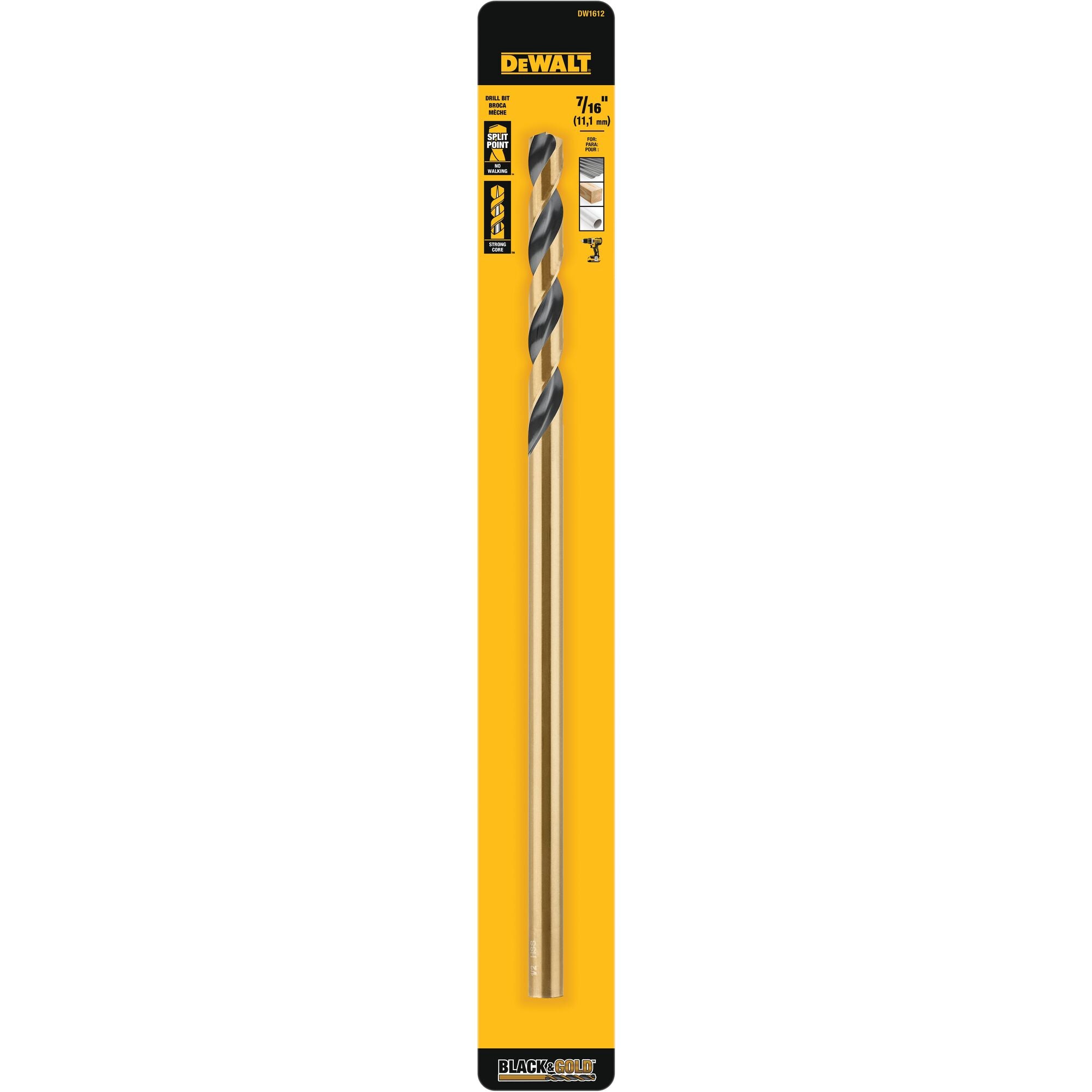 7/16"x12" Black Oxide Drill Bit