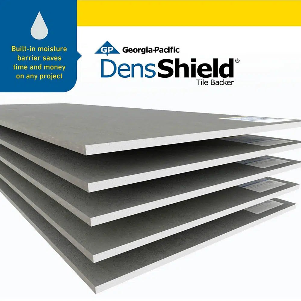 1/2” X 32” X 5’ Densshield Tile Backer