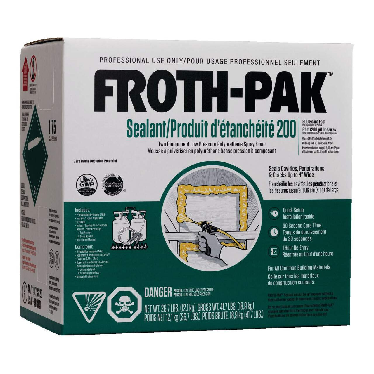 Low GWP FROTH-PAK™ 200 Foam Sealant Kit