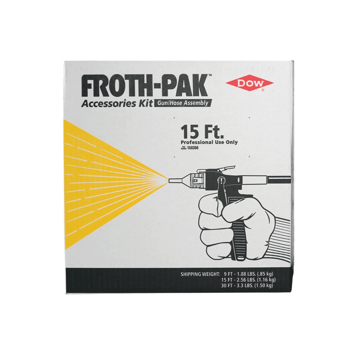 Gun & Hose 15 ft Assembly for Froth-Pak Spray Foam Kit.