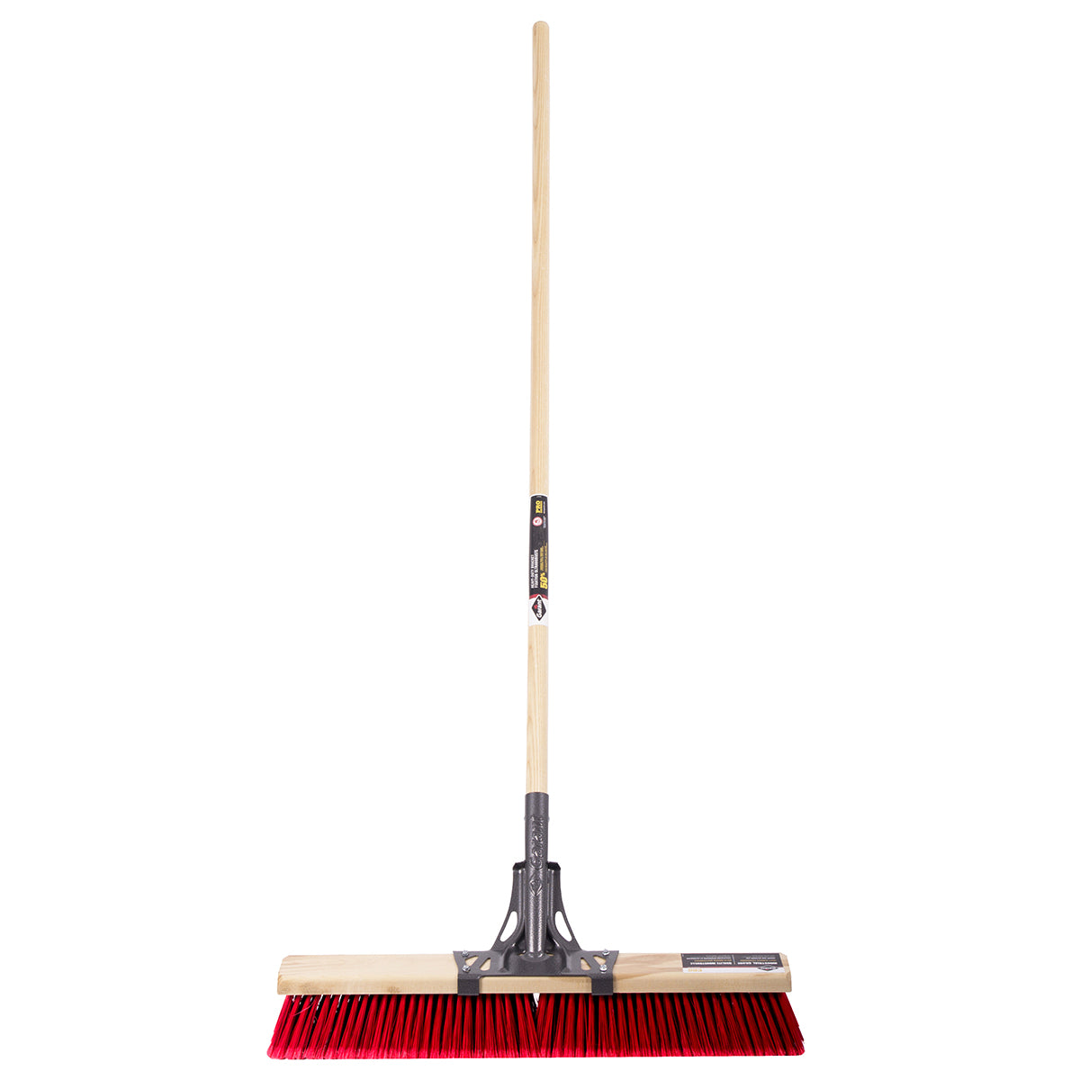 Push broom, 24", multi, wood hdl