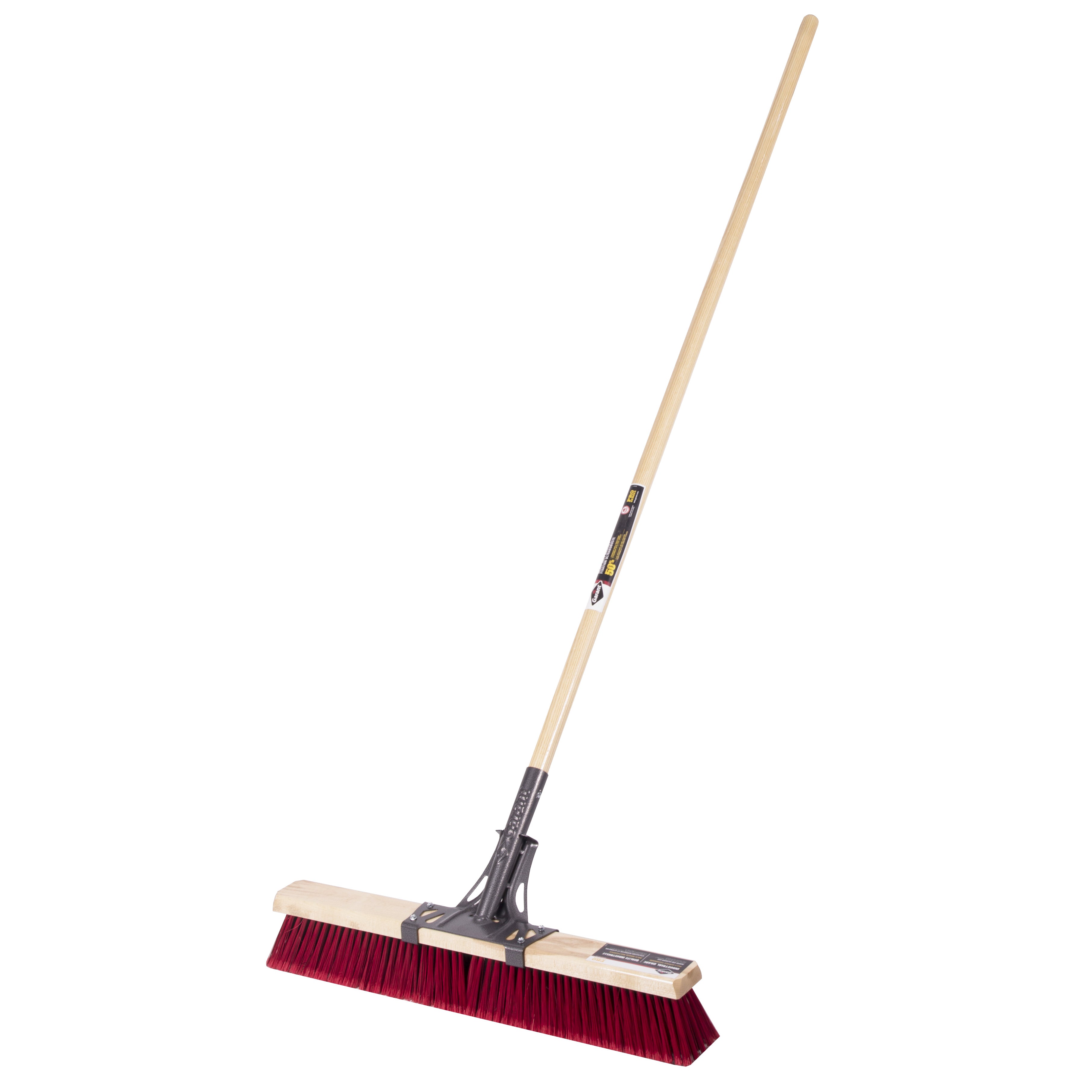 Push broom, 24", multi, wood hdl