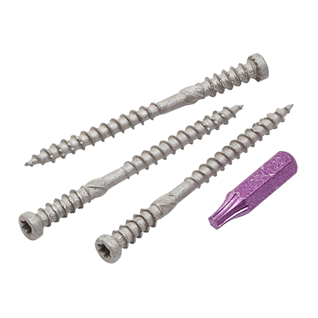 Kameleon Grey Composite Deck Screws #9 x 2-1/2" PK100