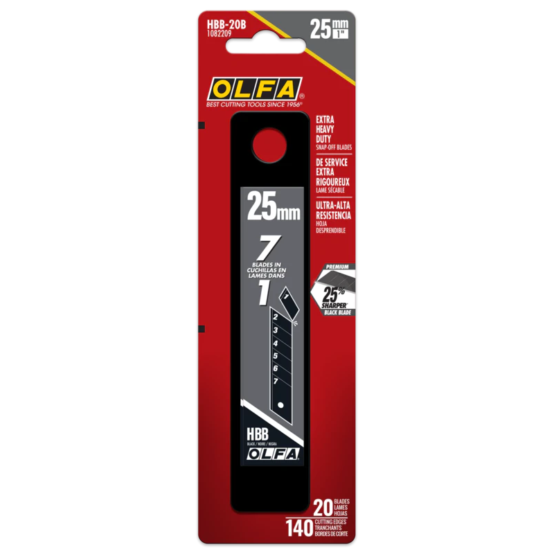 OLFA 25mm Extra Heavy-Duty Snap-Off Blades (20-Pack) HB-20B