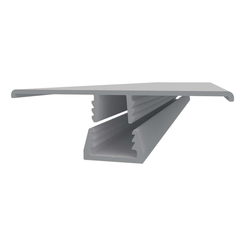 1/2"x3-1/2"x10’ Trusscore PVC H-Channel Snap-In Trim, Grey