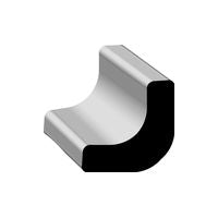 3/4" x 3/4" x 8' White PVC Cove Moulding
