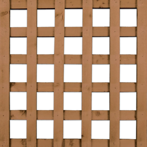 4'x8' Brown Pressure Treated Jumbo Square / Georgian Lattice