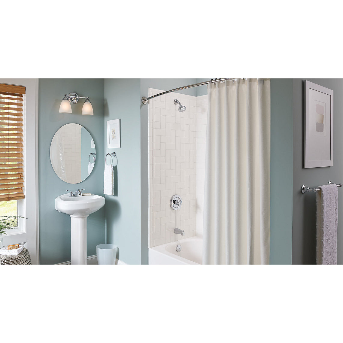 Adler Posi-Temp® tub/shower, Chrome