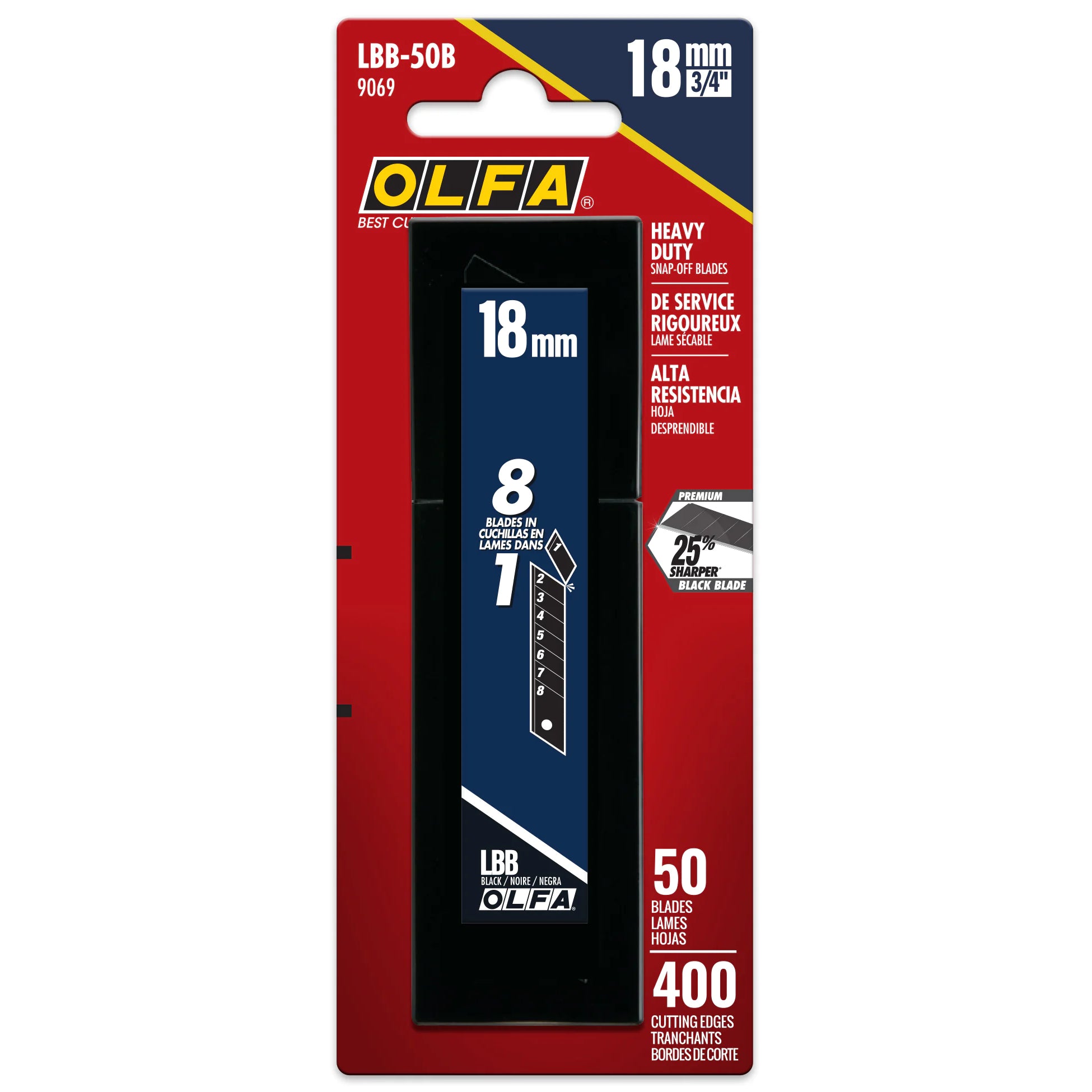 OLFA 18mm Black Snap Blades, 50pk LBB-50B